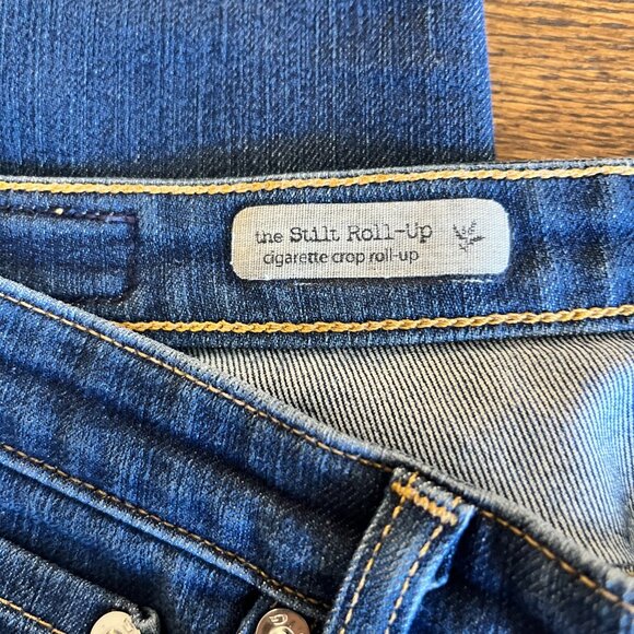 AG Adriano Goldschmied Stilt Roll-Up Cigarette Crop Jean Size 29 - Picture 5 of 5